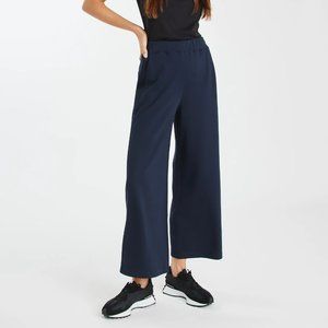 Kit and Ace SERENITY DOUBLE KNIT WIDE LEG PANTS Dark Navy Size 6